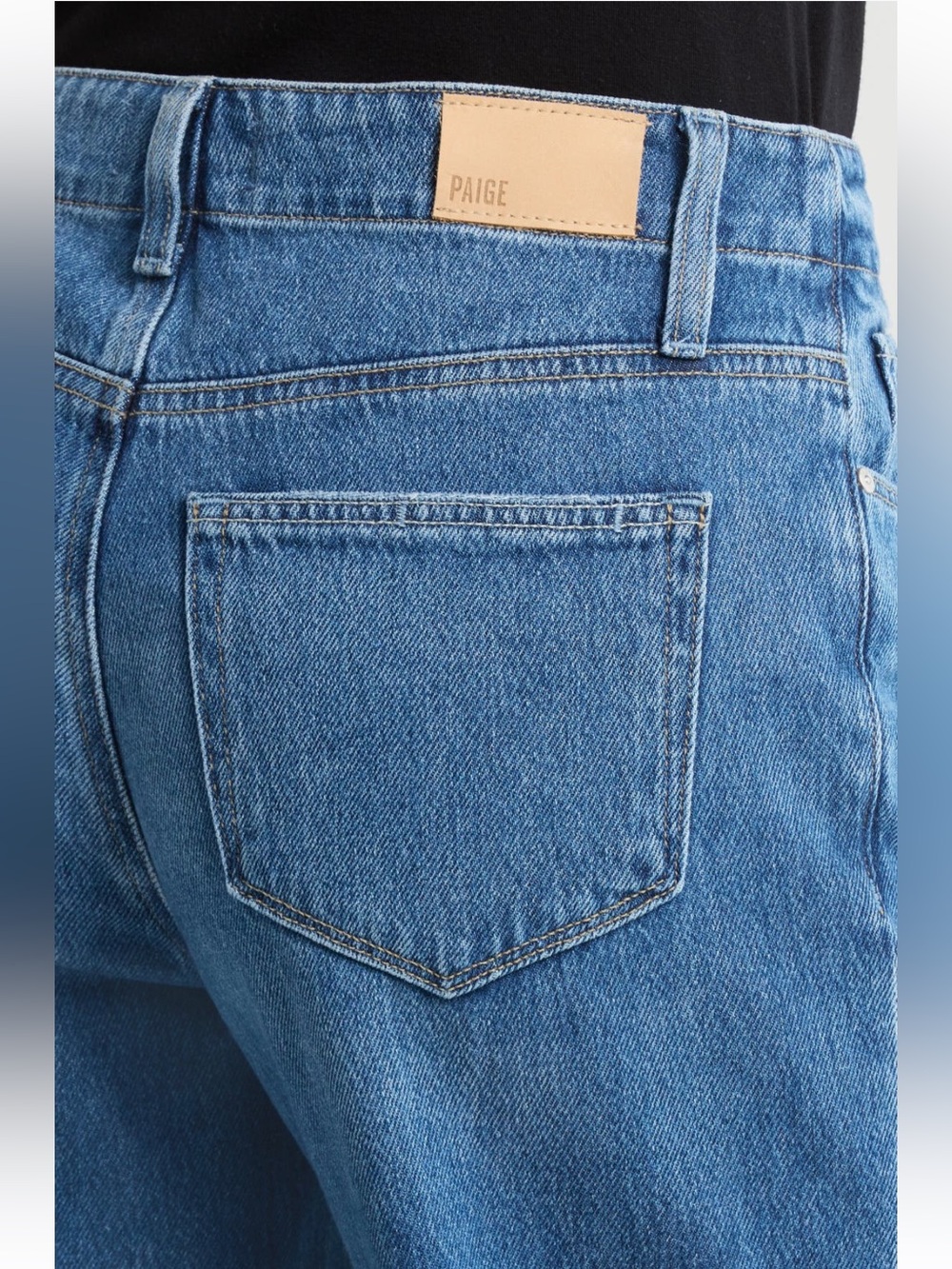 NWT Paige Zoey 31” Wide Leg Denim Jeans with Drawstring Waist - Picture 4 of 11